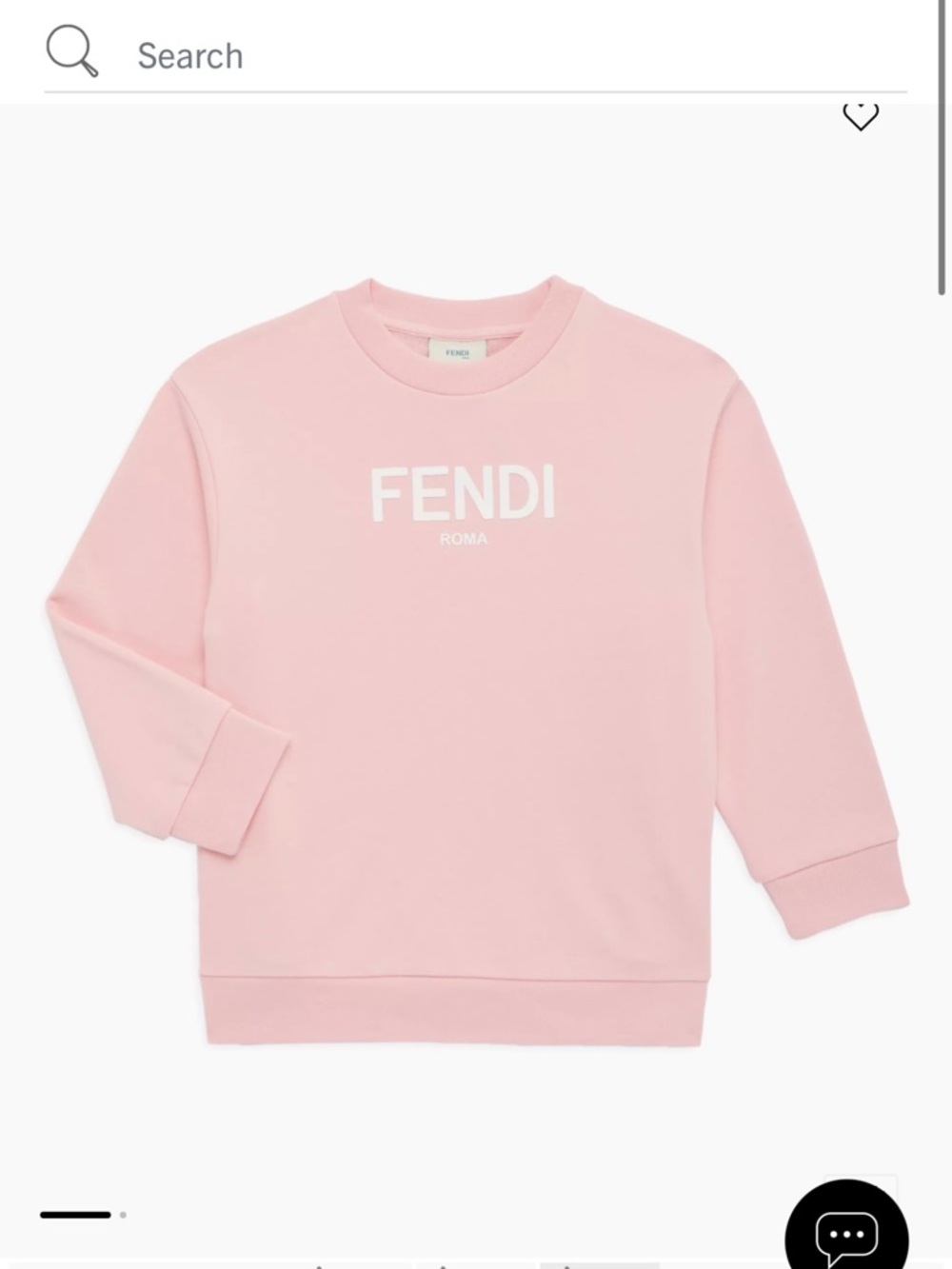 Fendi Pale Pink Logo Sweatshirt Kids